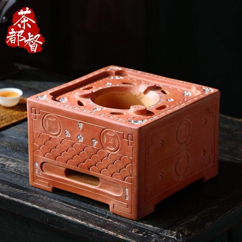 童文宋 大方炉 双层红泥小火炉闽西副榜炉火炉功夫煮X茶炉炭炉碳