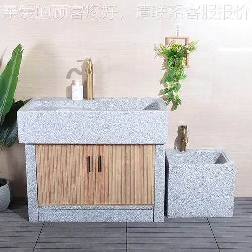 户水池庭院子外整石水槽天然大理衣石洗衣986池带搓板洗手台花别