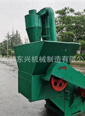 花生秧用秆自动沙龙克粉秸草机GIB锤片式双料口饲料粉碎机家打草