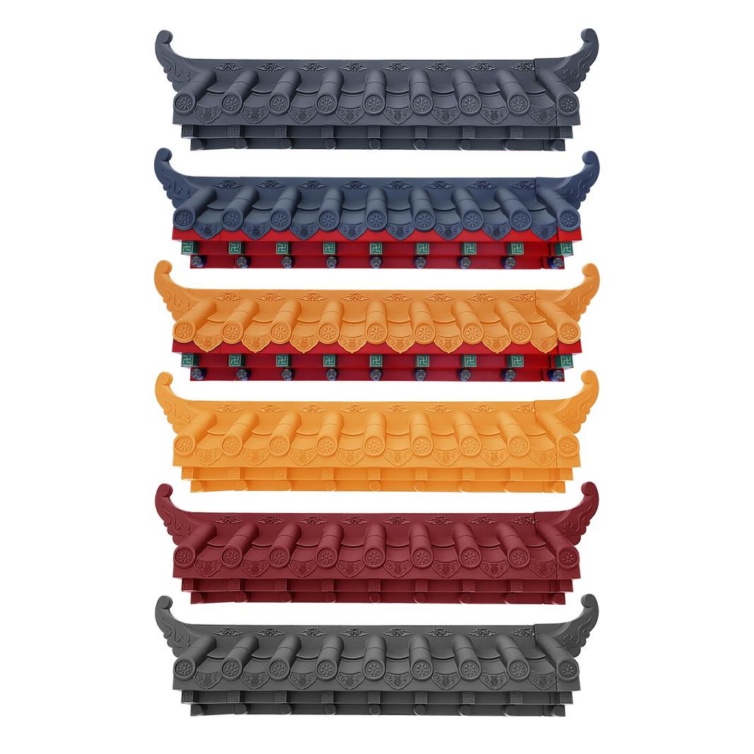 小号特厚款免架子一体瓦树脂新中式仿古屋檐窗户雨搭门头墙面装饰