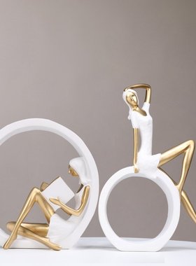 北欧简约现代女孩酒柜装饰品摆件欧式家居客厅橱窗饰品送结婚礼物