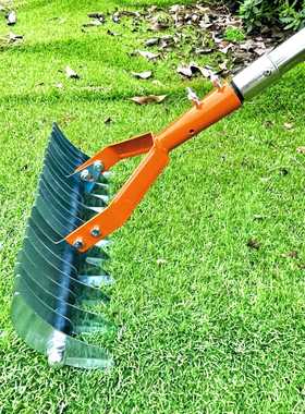 可拆卸款草坪耙 枯草茅草耙 园艺落叶耙土壤耙Garden Thatch Rake