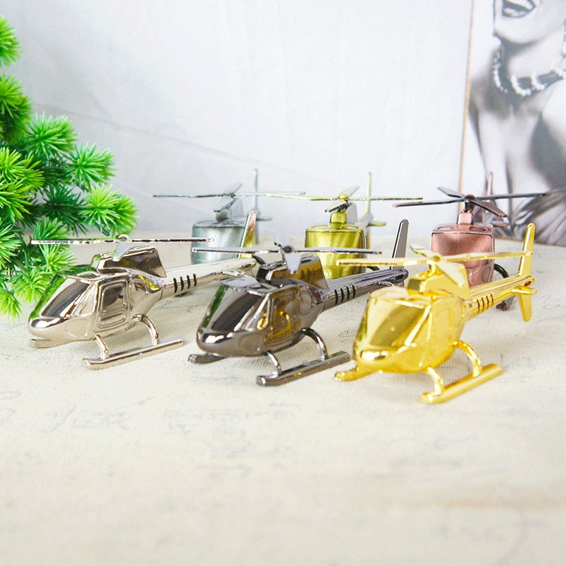 创意金属工艺品合金直升机模型装饰品摆件孩子的礼物礼品促销品