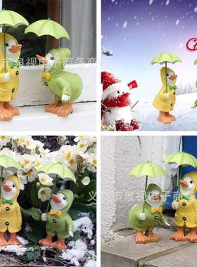 鸭子亚马逊新品 Garden Ducks 一对鸭子花园装饰品厂家直销现货秒