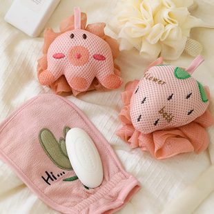 可爱洗澡沐浴球女柔软高端永不散起泡儿童家用搓澡巾浴室搓泥神器