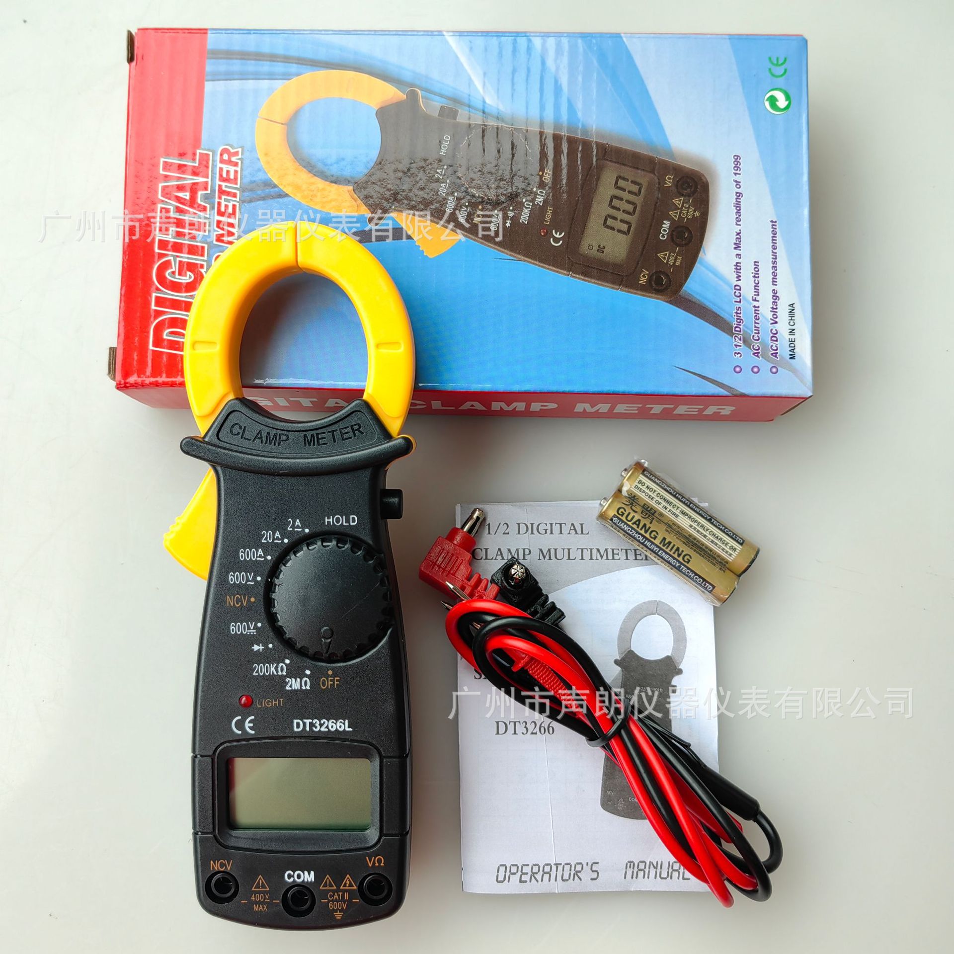 DT3266L数字钳形表交流600A电流表外贸出口仪表