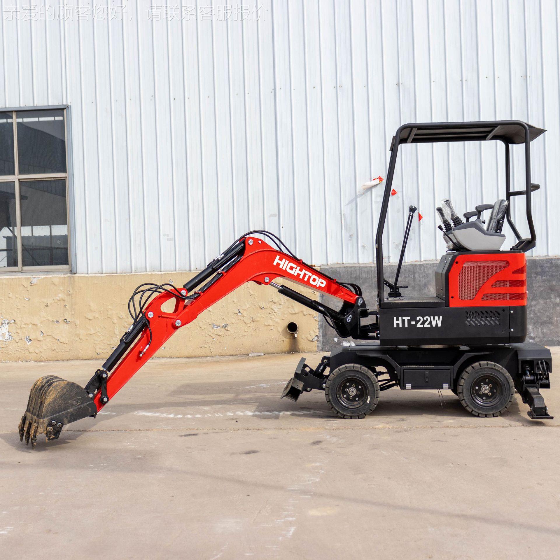 机HIGH工 OP源头厂2吨轮胎挖掘 小型2吨轮式工程小钩机农用轮T式