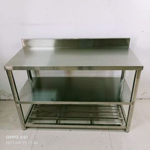 厨房不锈钢微波炉置物架多层可收纳多功能带储物柜工作台定制家用