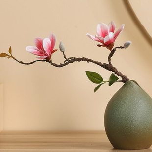 饰品 摆件高级绿植花瓶干花家居面感餐桌水培插假花办公室桌小口装