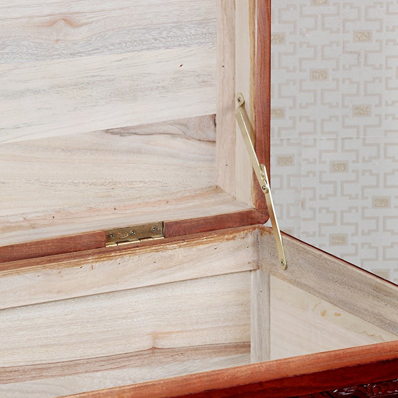 樟木箱子 婚嫁箱 中式 复古带锁盒子实木N收纳盒结婚陪嫁储物衣箱