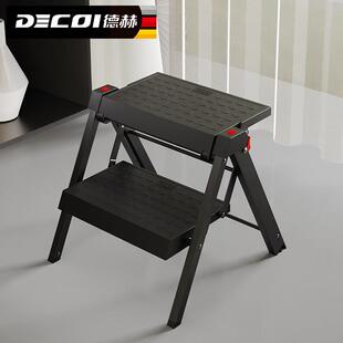 加厚两步直梯家用折叠梯凳户外洗车小梯子室内吊柜登高人字梯爬梯
