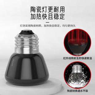 陶瓷加热灯无光灯爬宠取暖灯泡爬虫宠物蜥蜴晒背鹦鹉芦丁鸡保温灯