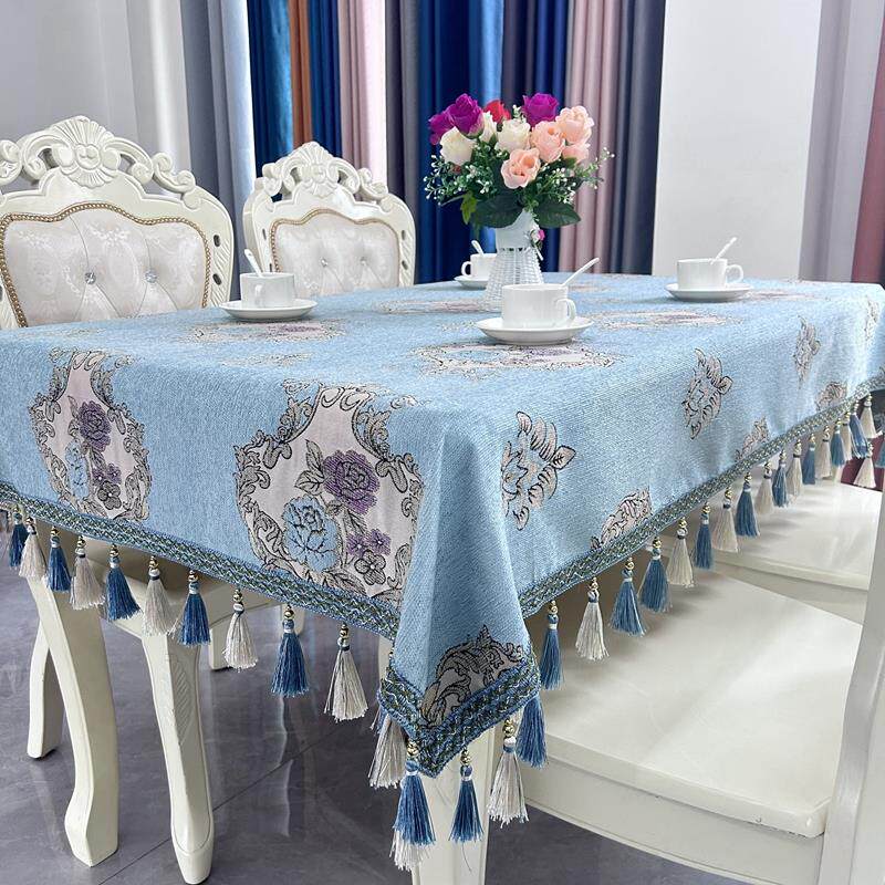 欧式餐桌布台布时尚简约茶几布艺长方形欧美风圆形高级感盖布定制