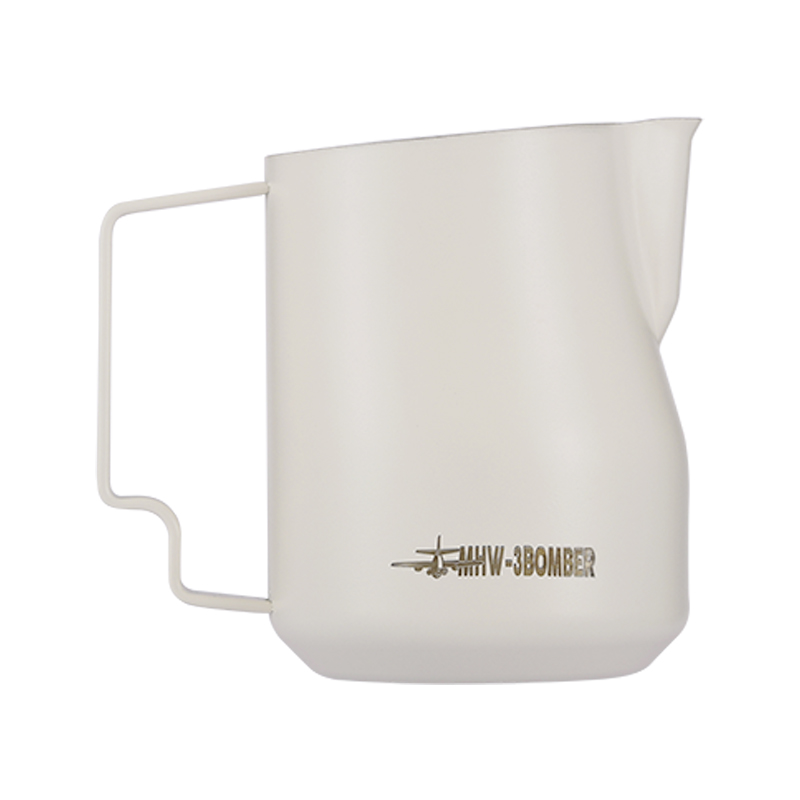 MHW轰炸机拉花杯 涡轮打奶缸 不锈钢打奶泡450mlT 意式咖啡奶泡杯