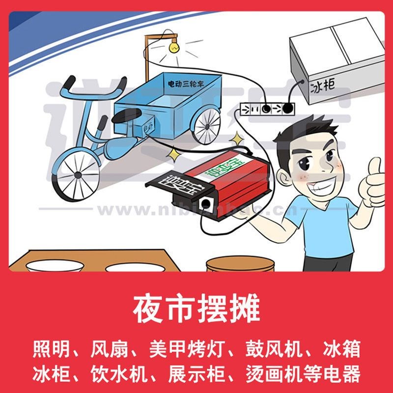 德国进口电动车逆变器48V60V7z2V直流电转220V交流电插座电源转换