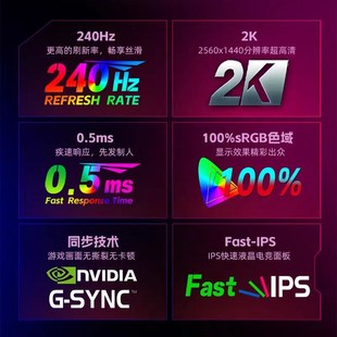 27英寸升降2k240HZ电竞游戏0.5MSD游戏300HZ高清4k快速IPS显示屏