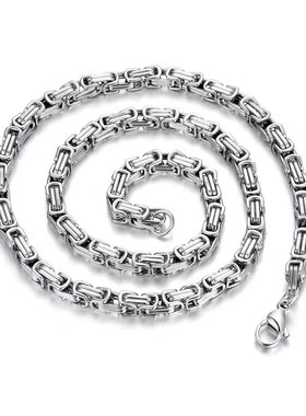 项链男士轻奢高级设计感小众锁骨链男生冷淡风嘻哈重金属钛钢颈链