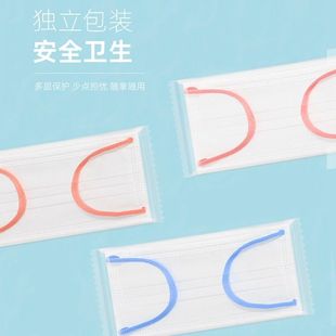 版 彩色耳带口罩女高颜值夏季 时尚 透气一次性白色口罩2021新款 薄款