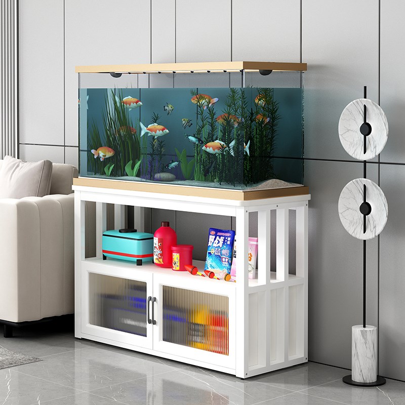 鱼缸柜落地带门储物柜家用客厅承重鱼缸架子鱼缸桌水族箱底柜