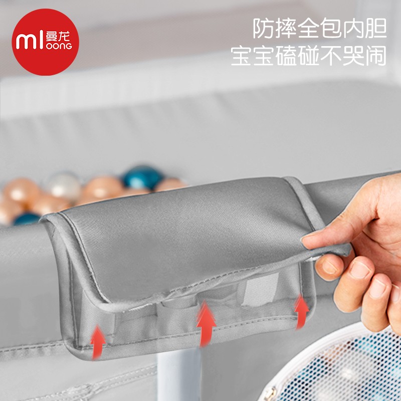 曼龙婴儿游戏围栏室内防护栏儿童防摔网布围栏爬行垫安全学步栅栏