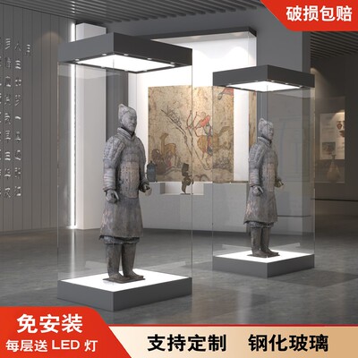 博物馆展柜玻璃展示柜古董陈列柜艺术展览柜雕像柜文物柜实木定制