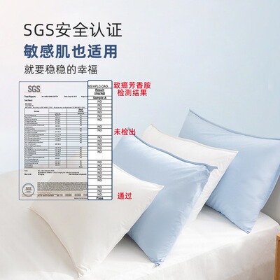 安敏诺防螨虫床上用品儿童除螨枕套单个白色防尘螨枕头套一对