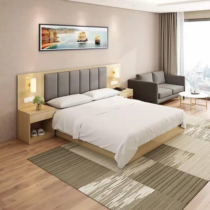 酒店家具标间全套定制床箱五星级全季汉庭客房双床民宿宾馆专用床