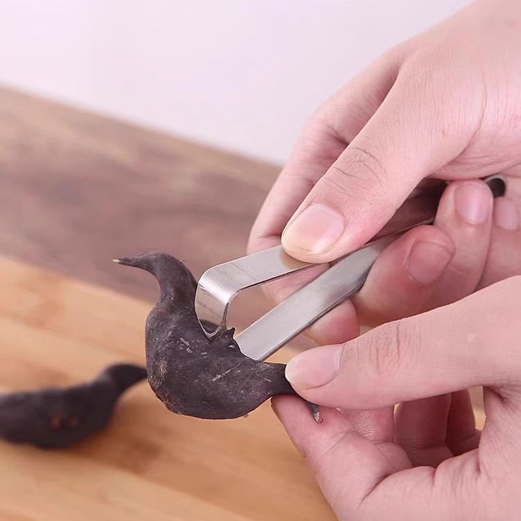 菱角剥壳器不锈钢新鲜水栗快速去皮工具腰菱扒皮刀剥菱实专用神器