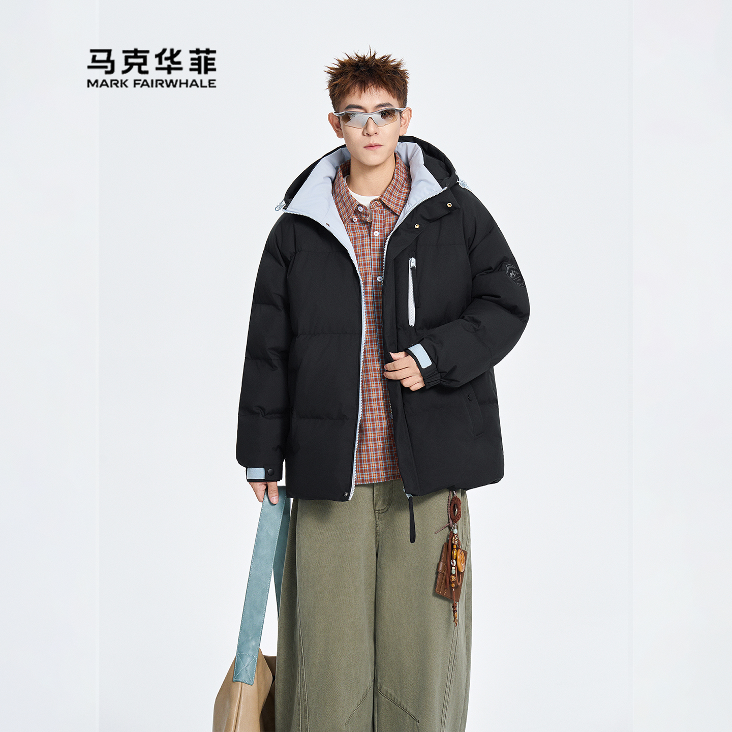 休闲连帽棉衣服男士宽松百搭外套