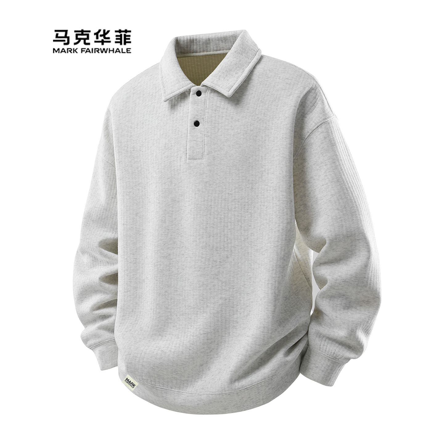 翻领卫衣男士宽松休闲长袖上衣服