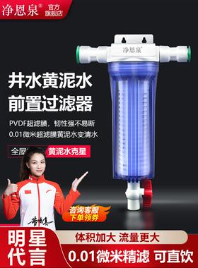 净恩泉农村自来水井水黄泥水前置泥沙过滤器家用水塔大流量净水器