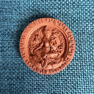 擦擦 陶土烧制 小佛像 绿度母 手工制作