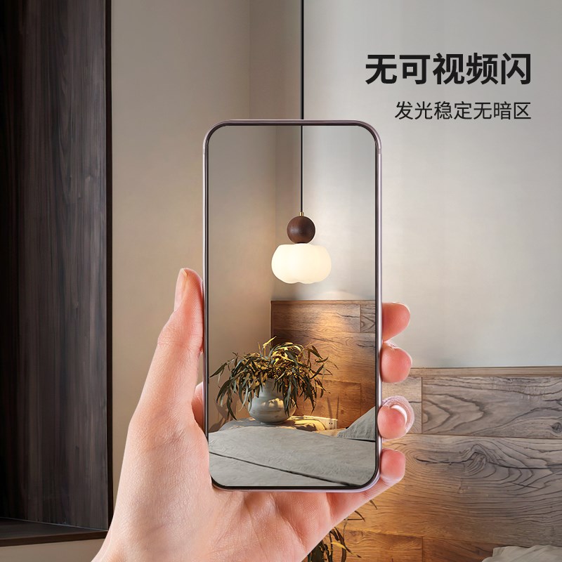 棉花吊灯新中式胡桃木色餐厅灯复古中古风温馨棉花餐桌吊灯床头灯