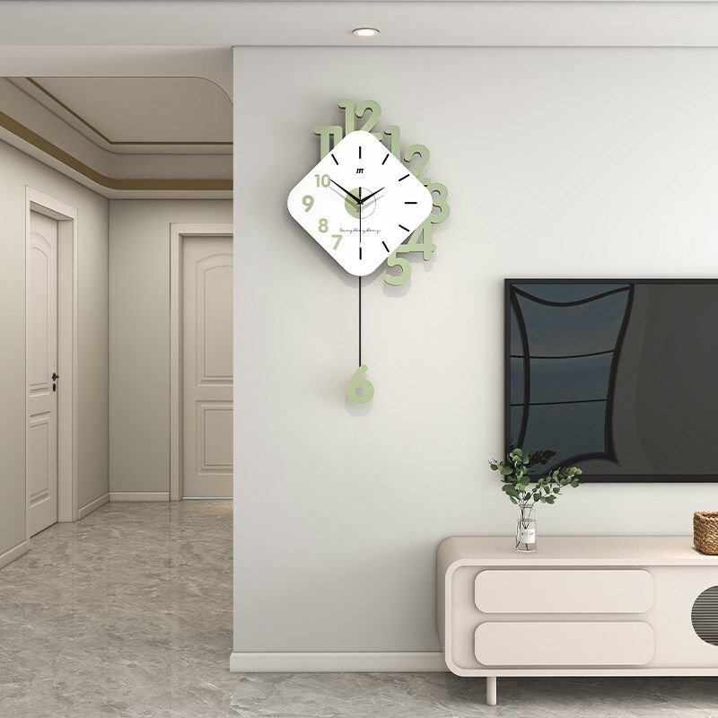 2024新款简约大气创意钟表挂钟客厅时尚静音高级装饰艺术挂墙时钟