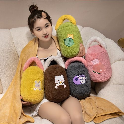 汽车抱枕被子两用办公室靠背午睡毯子二合一车载后排靠枕睡觉抱枕