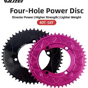 乌贼4爪110BCD正负齿单盘片气动公路车功率计齿盘封闭盘GXP3钉8钉