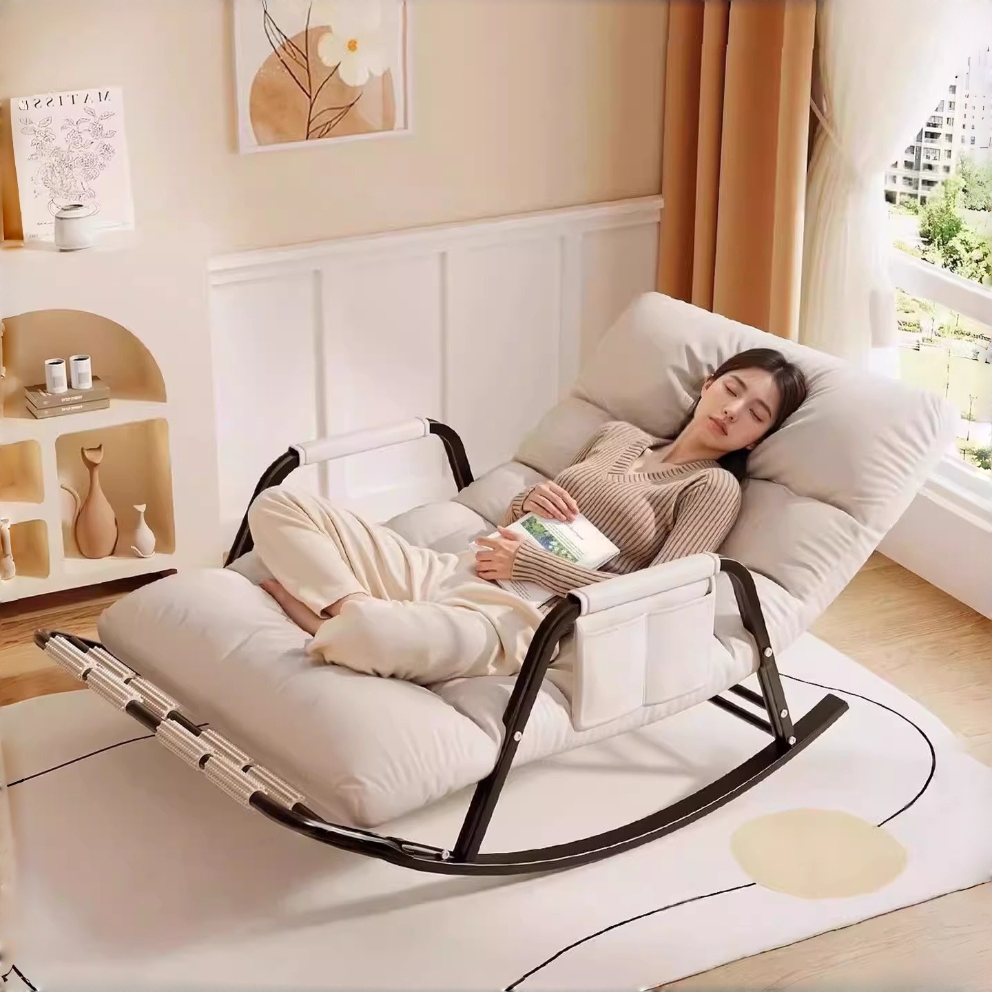 懒人沙发大人成人摇摇椅躺椅可睡觉双人网红阳台客厅家用休闲椅子,住宅家具,折叠椅/躺椅,淘宝优惠券,粉丝福利购,淘宝优惠卷