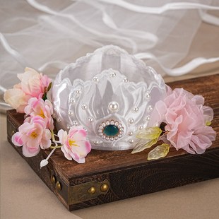 《莲笙》宋制发冠头饰 汉服配饰发饰3d打印仙气莲花发冠