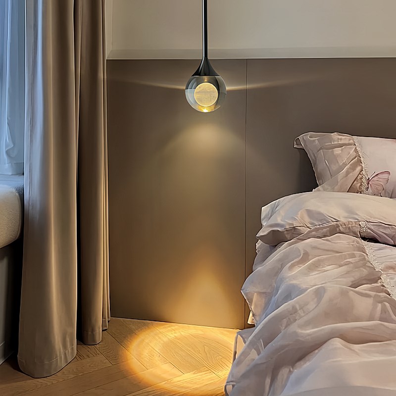 【小红薯同款】卧室床头玄关水晶小吊灯简约餐厅吧台轻奢别墅吊灯