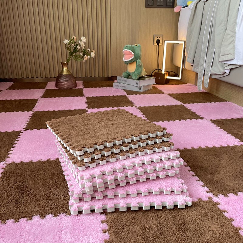 毛绒床边地毯卧室客厅大面积全铺宿舍儿童地板铺垫拼接榻榻米地垫