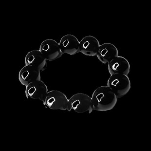 纯天然纯黑阳起石手串男士阳石手链成人能量恢复活力强磁场手饰品