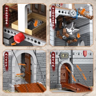 迪库三国小侠主城古代城楼积木城池建筑模型儿童节男孩子玩具礼物