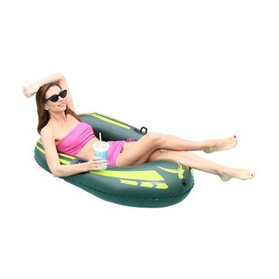 儿童游泳气垫船水上充气船气泵橡胶皮划艇漂流船冲锋舟加厚钓鱼船