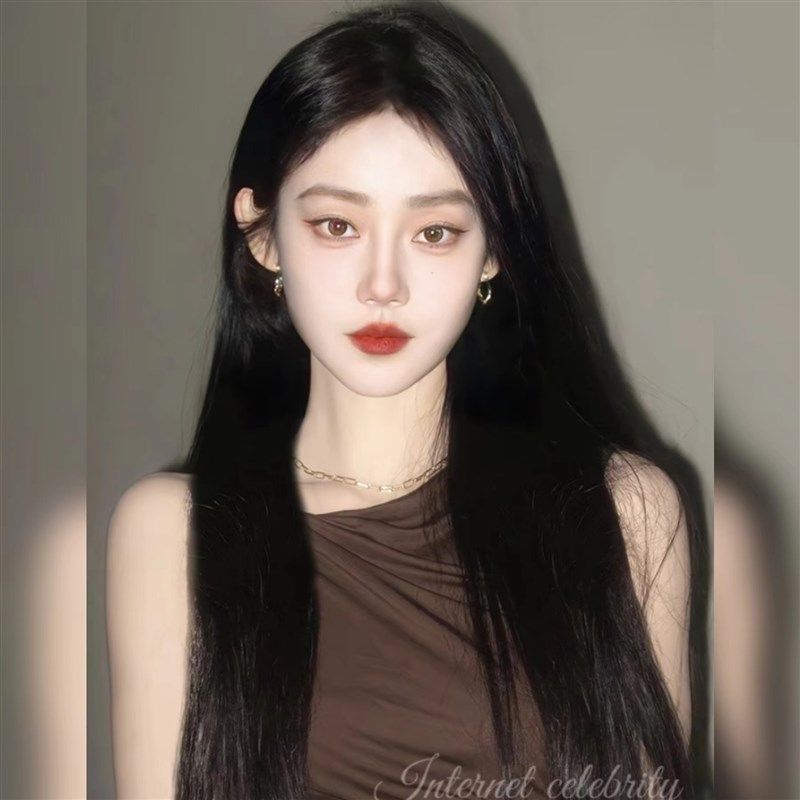 纤韵佳人rose同款长直发黑棕色假发女长发中分刘海Lolita全头套式,美发护发/假发,日常整顶假发,淘宝优惠券,粉丝福利购,淘宝优惠卷