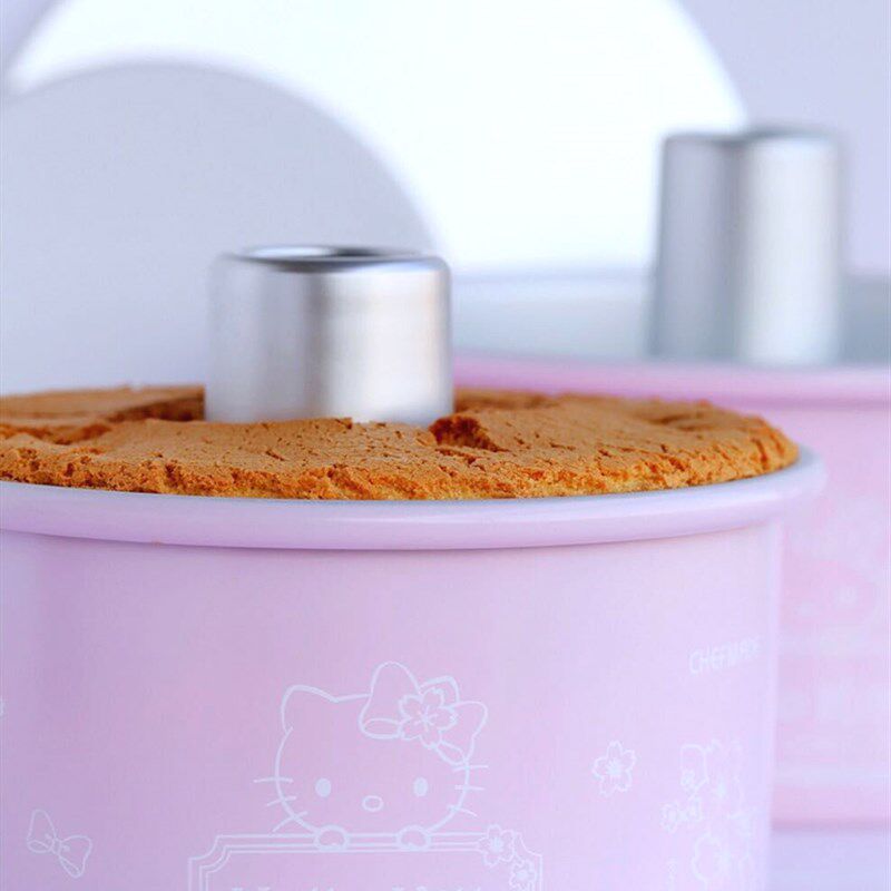 学厨KITTY6寸/8寸阳极圆形活底中空戚风家用蛋糕模烤箱用烘焙模具