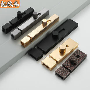 通用型免打孔铝合金插销门扣门栓防盗卫生间木门铁门卧室反锁扦销