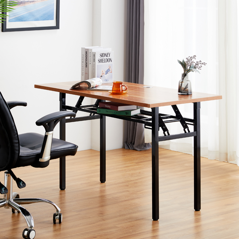 简易家用饭桌脚摆摊架子快餐桌架长条弹簧桌架折叠桌脚培训会议桌