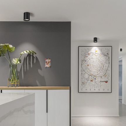 可调角度筒灯led明装射灯可折叠免开孔桶灯客厅背景墙玄关天花灯