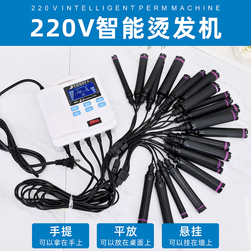 发廊理发店小型热烫机器美发新款220V24V智能语音数码烫发机