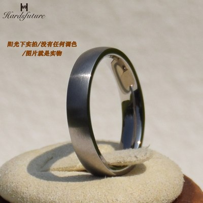 男女戒指素圈高级感个性戒指时尚纯钛男女指环情侣对戒拉丝不掉色